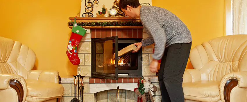 Rusted Metal Fireplace Restoration in Woodstock, Georgia